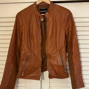Express Women's Brown Leather Jacket